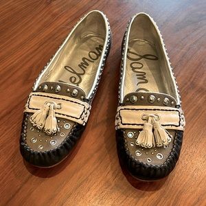 Sam Edelman Leather Flats tassel and studded